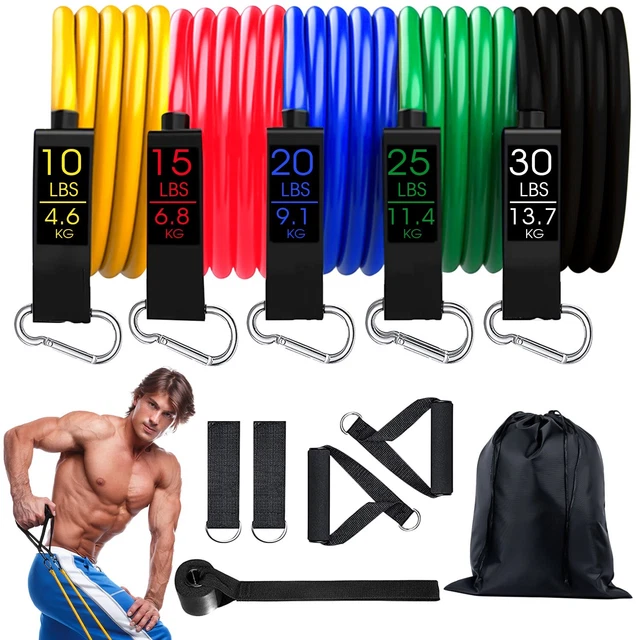 Resistance Bands for Working Out with Handles (100lbs resistance) 11 pcs