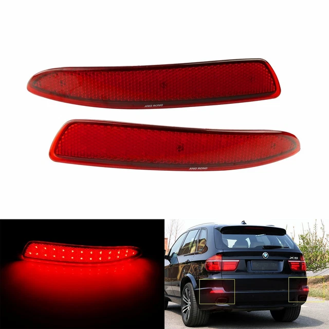 1 Paire Réflecteurs Pare-Chocs Arrière BMW Série 5 E60 E61 (2003-2007) – Rouge OEM 63146915039/63146915040 G/D