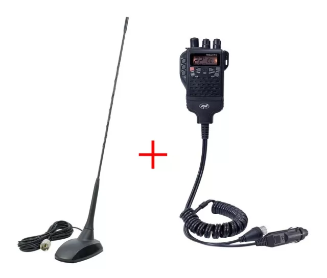 Emisora + Antena / Kit De Radio Cb 27 Mhz Pack Pni Hp-62 + Pni Extra-48