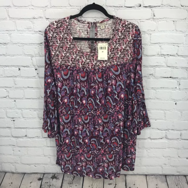 https://www.picclickimg.com/T~YAAOSw-ABkYopU/Lucky-Brand-Top-Womens-3X-Pink-Floral-Long.webp