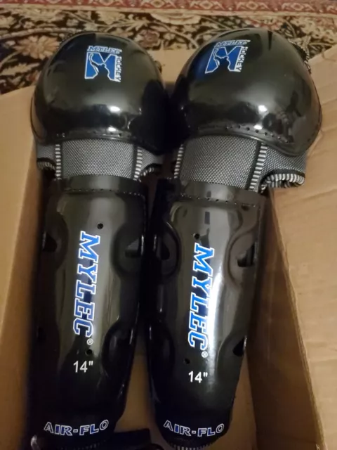 Mylec MK3 Air-Flo 14" Roller Hockey, Dek Hockey, Street Hockey Knee/ Shin Guards