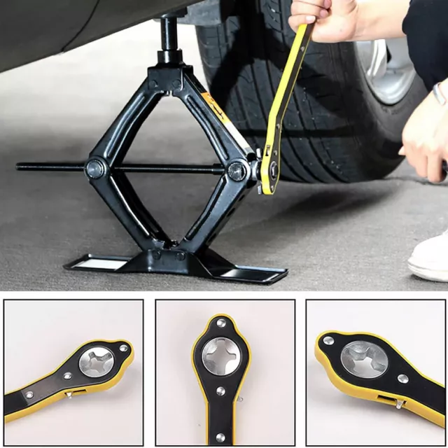 13.3" Car Jack Ratchet Wrench Tire Wheel Lug Wrench Hand Tool Car Accessory