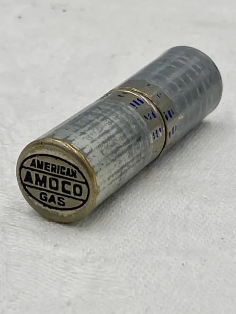 40's Weston INTL Amoco Cylindrical Cigarette Lighter Tobaccinana + Petroliana!