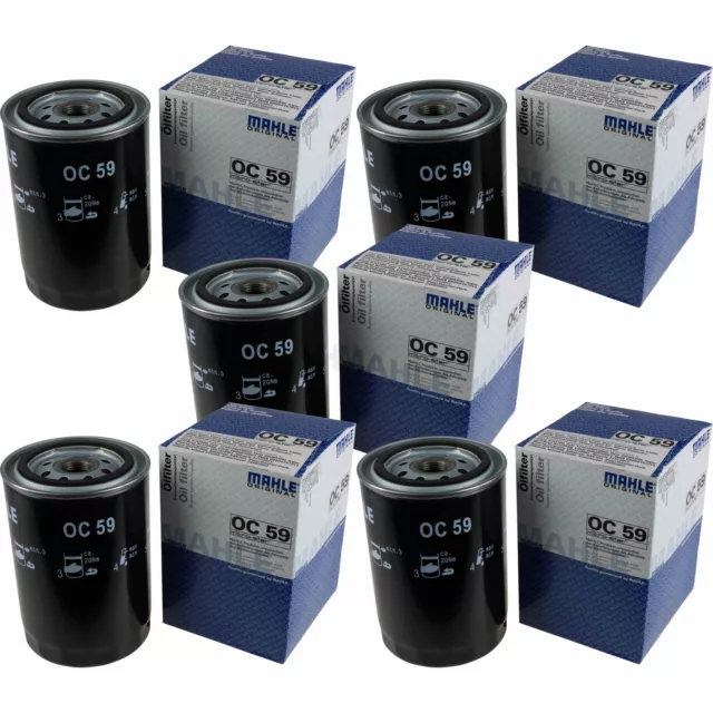 5x MAHLE/Knecht Filtro Olio OC 59 Olio Filtro