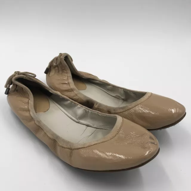MARIA SHARAPOVA COLE Haan Womens Leather Trim Glitter Ballet Flats Gold  Size 8 $40.81 - PicClick