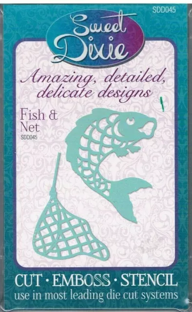 Sweet Dixie Fish & Net Intricate Die for Cutting and Embossing SDD045