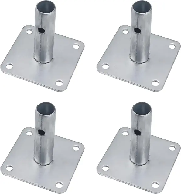 4 PCS Scaffold Base Plates for Baker Style Scaffolding, Galvanized, 4 Pack