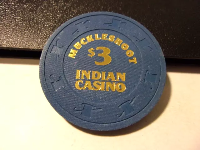 MUCKLESHOOT INDIAN CASINO $3 casino juego póquer ficha - Auburn, WA