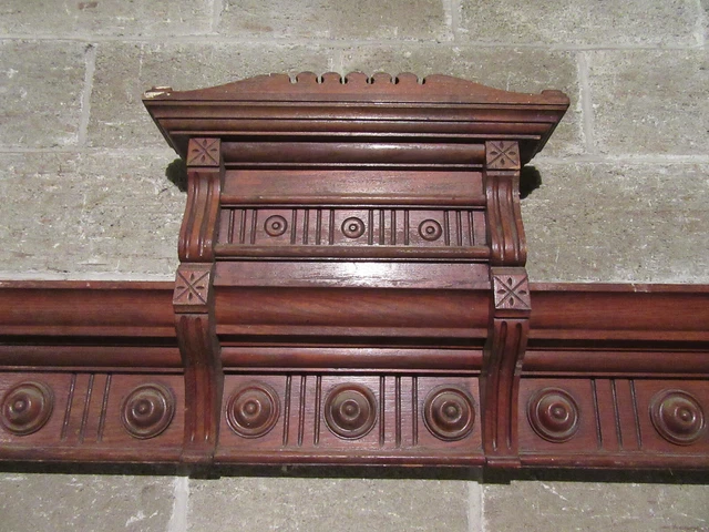 ~ Antique Carved Oak Door Window Molding ~ 60 X 100 ~ Architectural Salvage 6