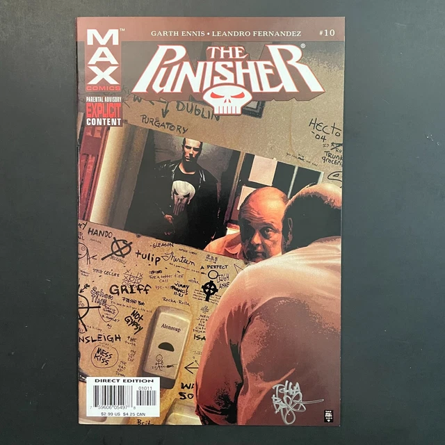 Punisher 10 SIGNED Tim Bradstreet cover Marvel 2004 Garth Ennis Fernandez MAX