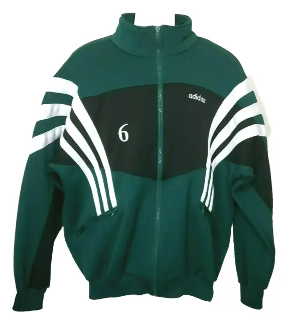 Adidas Originals Track Jacket Large Beckenbauer 6 Green Full Zip Retro