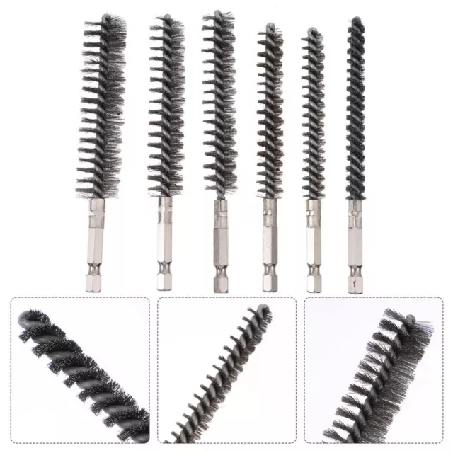 Pipe Cleaner Brush Wire Cleaning Brush Stainless Steel Bore Brush Twisted Set