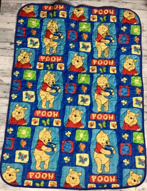 Winnie The Pooh Quilt Vintage 53 x 41 excellent used condition