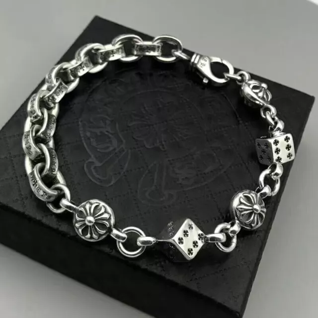 Chrome Hearts Vintage Chain Cross Dice Bracelet