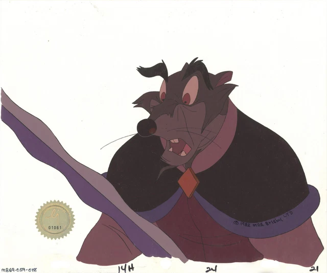 Don Bluth Secret of NIMH Jenner 1982 Cartoon Production Animation Cel 059-018
