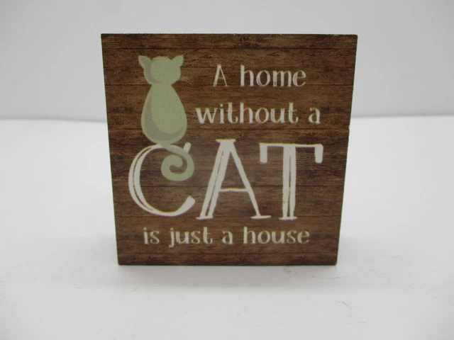 Small  Ganz  Plaque  A Home Without a Cat is Just a House