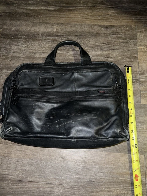 Tumi Alpha Organizer Portfolio Business Brief Leather Bag 2
