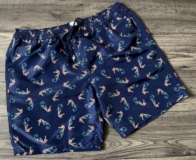 Paul Smith Hippocampe Imprimé Short Natation Taille XL 86.4cm-91.4cm Détail BNWT