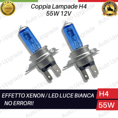 ABB ABB 2 LAMPADINE H4 BLUE EFFETTO XENON FIAT SEDICI BIANCO ANABBAGLIANTE 