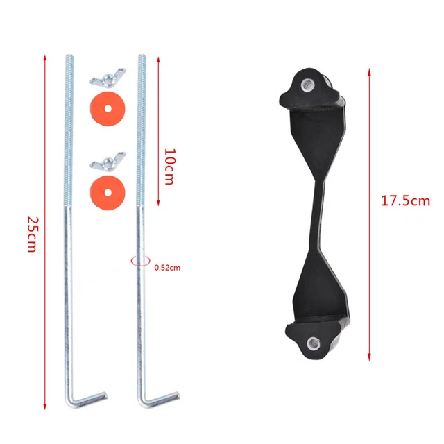 175MM Car Rubber Battery Clamp Bracket Bolt Tie Fixing Hold Down Tool US STOCK