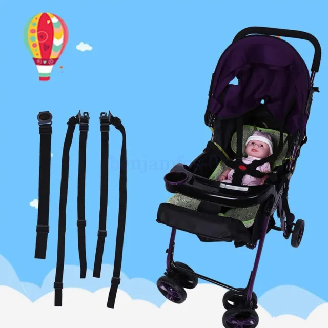 Baby Kids Harness Pram 5 Point Safety Strap Safe Belt Stroller High Chair Car