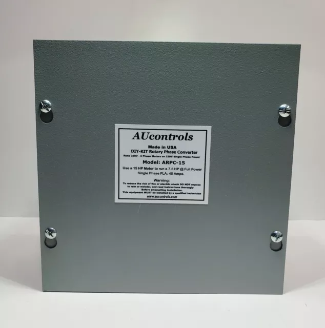 DIY-KIT Make your own Rotary Phase Converter 15 HP 230 VAC for 7.5HP Full Power