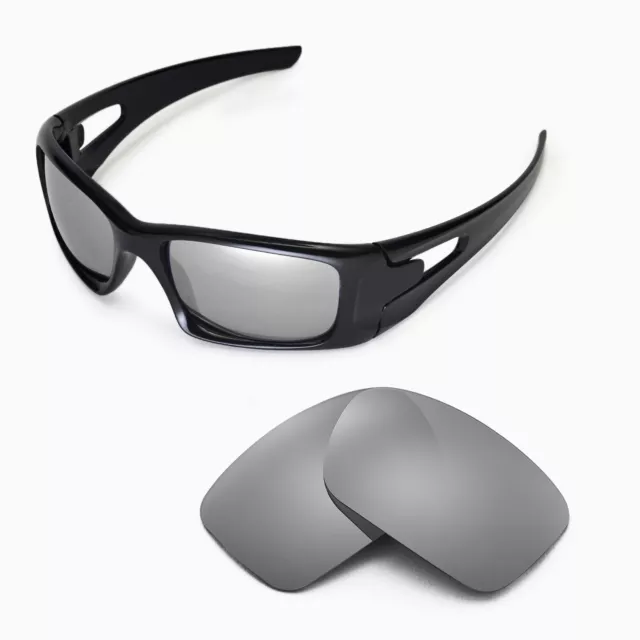 Walleva Polarized Titanium Replacement Lenses For Oakley Crankcase Sunglasses