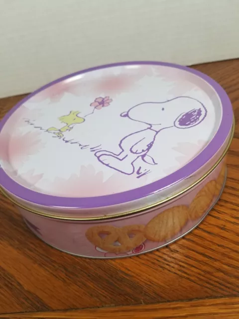 Peanuts Snoopy And Woodstock Cookie Tin Empty