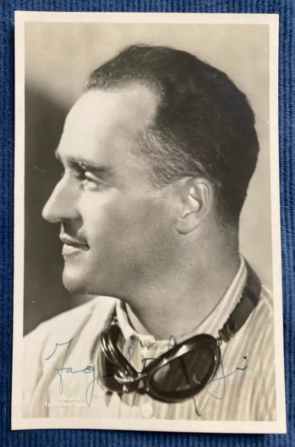 Org. Autograph Luigi Fagioli (1898-1952) Automobilrennfahrer –vintage-