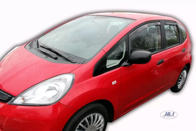 TO FIT HONDA JAZZ mk3 2008-2014 wind deflectors 4pc set TINTED HEKO