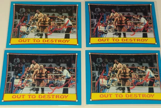 Demolition 1987 Topps WWF Signed Trading Card WWE Ax & Smash Autograph #40