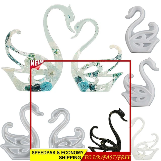 2 piezas molde de velas fundición molde aromaterapia molde cisne resina molde decoración del hogar regalo