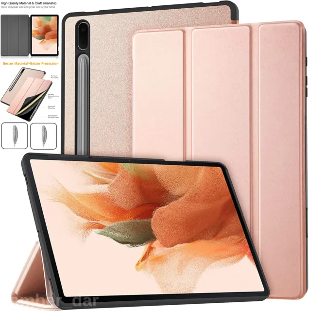 For Samsung Galaxy Tab S7/S8 S7/FE 12.4 Case Slim Premium Smart Stand Cover