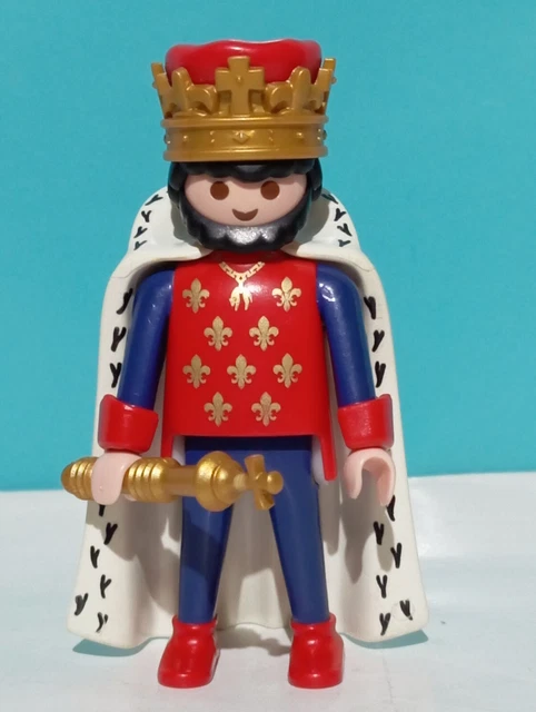 PLAYMOBIL FIGURA REY Medieval Flor De Lis Caballeros Medievales Ref ...