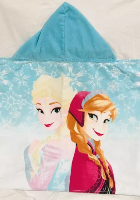 Couverture serviette de plage à capuche Disney Frozen Anna & Elsa fille taille unique