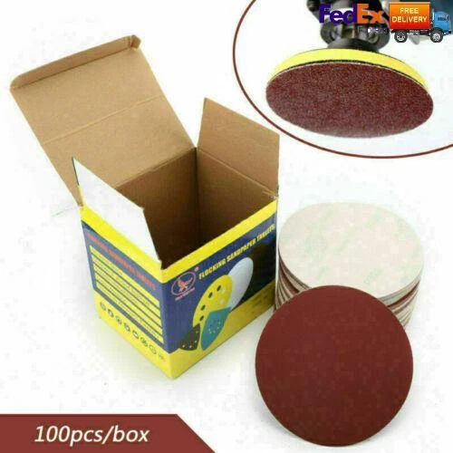 New 320 Grit 100PCS 6Inch DA Hook & Loop Sandpaper Sanding Discs Sand Sheet P IT