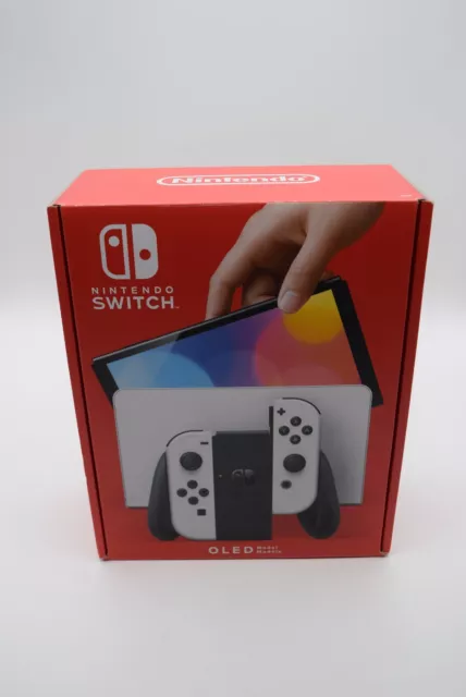 Nintendo Switch Oled Leerkarton - Nur Verpackung mit Innenleben (Weiße Edition)