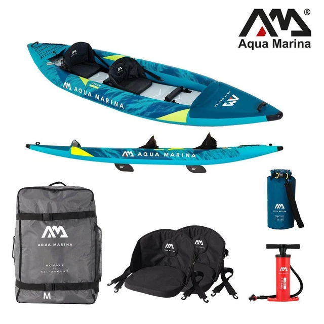 Sevylor Adventure Kit Kayak Mare Gonfiabile, 2 Posti, 314 x 88 cm, Incluso Pompa a Pedale e Pagaia