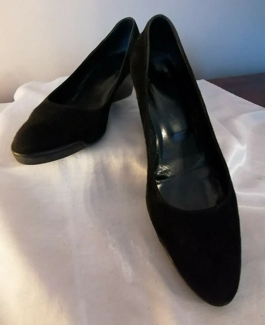 Tod's Chaussures Femme Escarpins Compensés - Nubuck Noir -Pointure 38 1/2