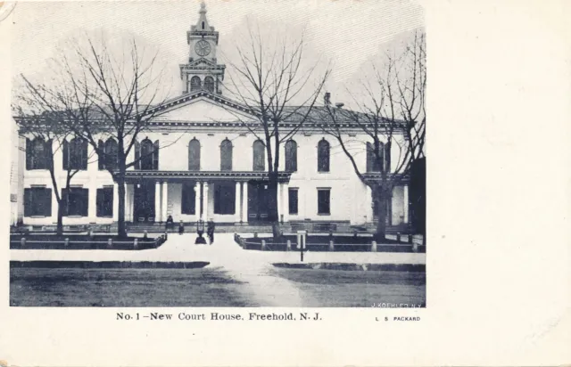 FREEHOLD NJ - New Court House Postcard - udb (pre 1908)