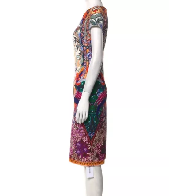 MARY KATRANTZOU Printed Knee-Length Dress, Size S 3