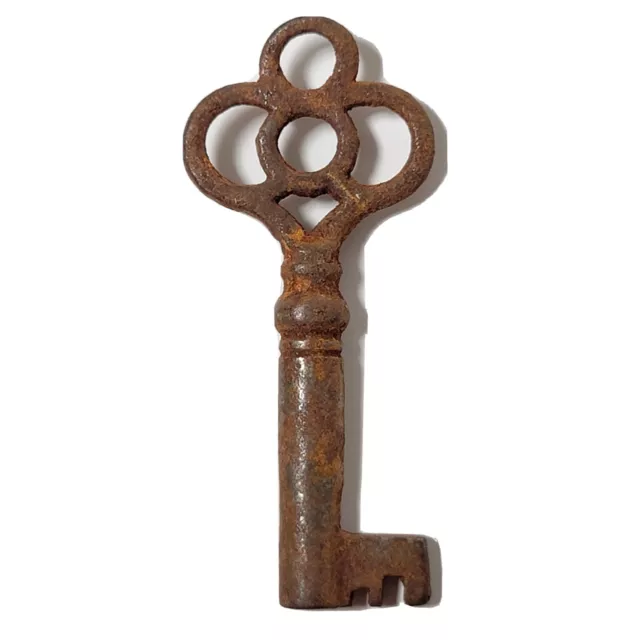 Vintage Old Ornate Open Barrel Antique Skeleton Key Approx 2" Long