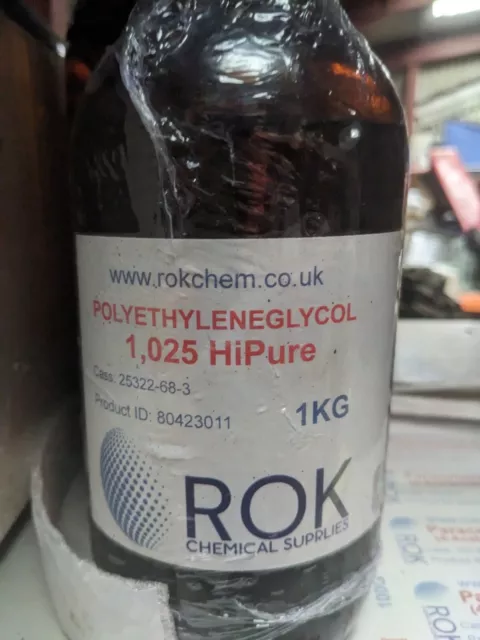 Poly ethylene Glycol ( PEG ) P.E.G - 500ml Glass Bottle 300, 400 And 1025 Grades
