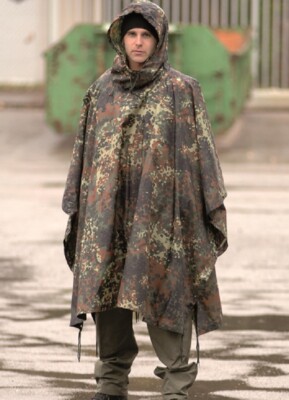 Esercito tedesco Poncho US Pioggia Poncho Ripstop army BW Umidità Protezione Outdoor pioggia mantellina 