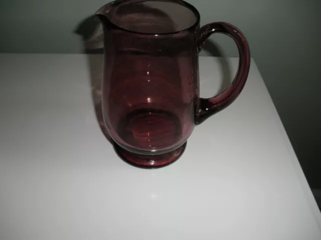 cranberry glass large victorian jug