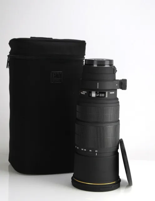 Sigma DG 120-300mm F2.8 APO HSM AF Zoom Lens Canon EF EOS DSLR's & Case F/R Caps