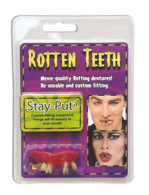 Hillbilly Teeth John Billy Bob Hick Rotten Missing Tiger Costume King False Fake