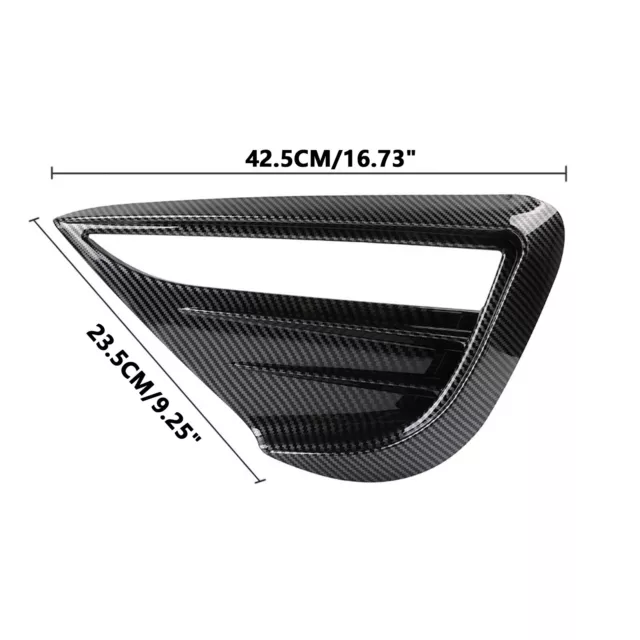 Car Fog Light Trim Cover Frame Blade Fog Lamp Eyebrow Spoiler for Tesla Model Y 2