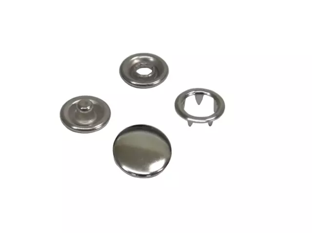 Jersey-Druckknöpfe,Kappe,  7,8mm, 9,5mm, 10,5mm  Messing, rostfrei, Jersey Stoff