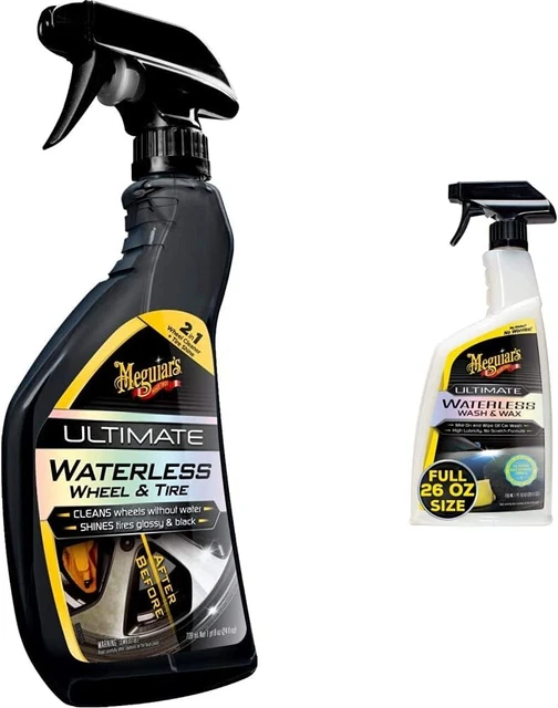 Meguiar's G190424EU Ultimate Ruota e pneumatico waterless 709 ml con lavaggio e cera